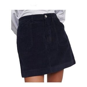 RE/DONE 70s cotton-corduroy mini skirt in Navy Size 27 NWT
